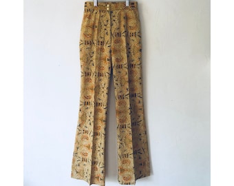 African Print Pants/ Printed Pants/ Hi Waisted Pants/ Cotton Pants/ Flared Pants