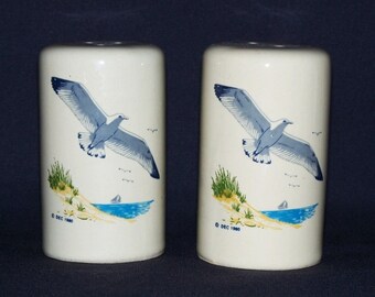 Seagulls and Summer Beach Salt and Pepper Shaker Set
