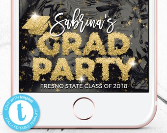Graduation Party Snapchat Filter, Grad Party Snapchat GeoFilter, Graduation Geotag, Custom Graduation Snap Chat Geo Filter, Class of 2018
