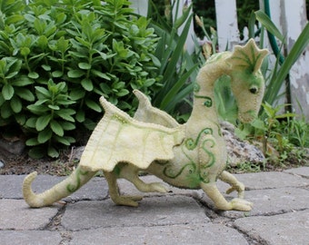 New sewing pattern for Jewel Dragon, hand sewn from felt, digital download