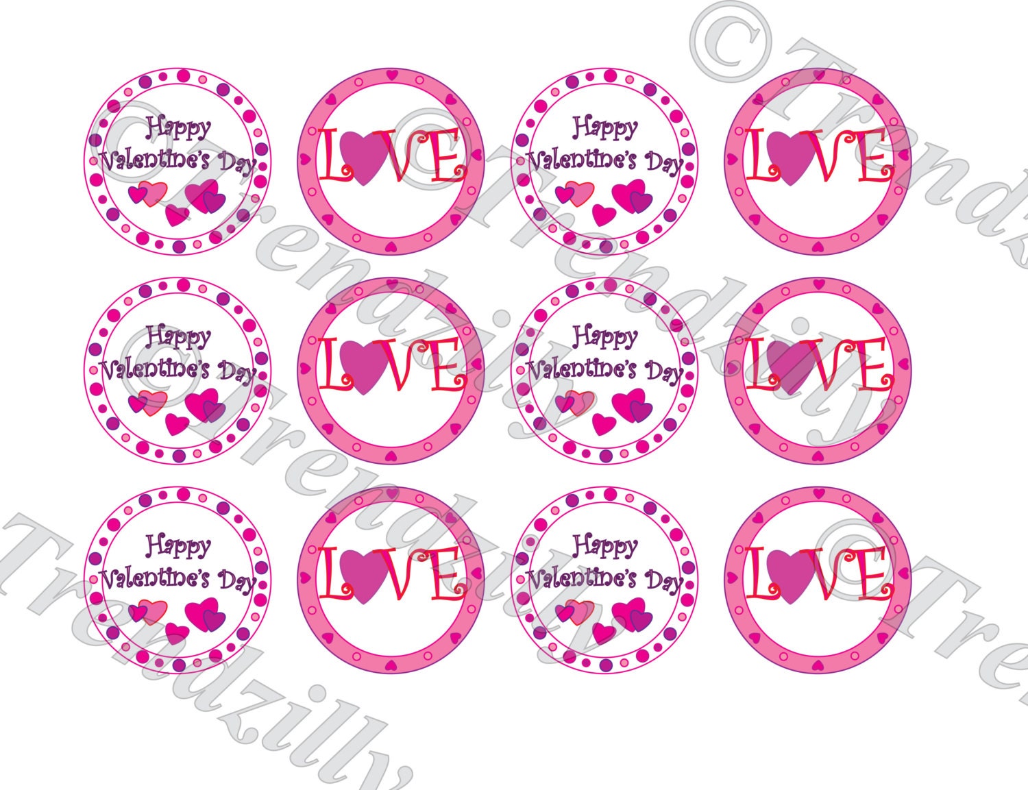 Valentine Cupcake Topper Heart Cupcake Topper Valentine s Day Party
