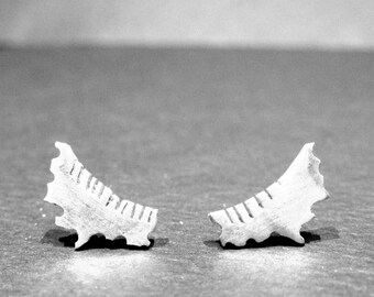 3N5- Boucles d'oreilles en argent 925 forme aléatoire