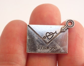 7 I Love You Envelopes Antique Silver - SC7013