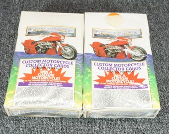 Vintage Thunder Custom Motorcycle Collector Cards 2 Boxes C.1993