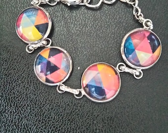 retro geometric pattern bracelet