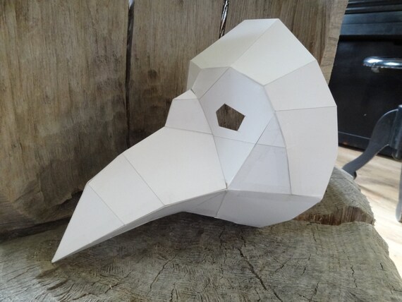 DIY Halloween mask Plague Doctor Mask Paper bird mask crow