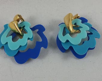 Avon 1987 Color Curves Convertible Clip Earrings