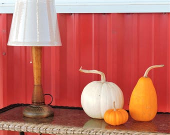 Vintage Textile Bobbin Table Lamp
