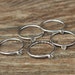 3mm Bezel Cup Silver Ring, Blank Bulk LOT of 5 RINGS, Round Cabochon, Cab Resin Glue Pad Breast Milk, DIY jewelry supplies, build your ring