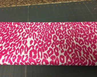 no. 1004 Pink and white leopard Fabric by the yard