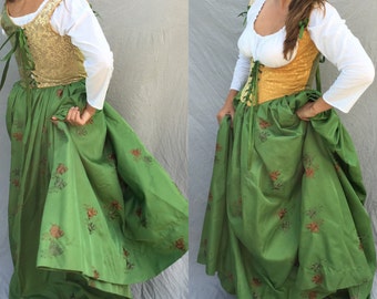 Renaissance Festival Wench Corset Bodice- 2 color harlequin laces front and back Ren Faire Costume, any colors you pick