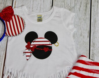 Disney Cruise Shirt | Girls Pirate Shirt | Disney Pirate Night Shirt | Disney Shirt | Girl's Fringe Disney Shirt | Disney Vacation Shirt