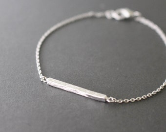 Silver bar bracelet