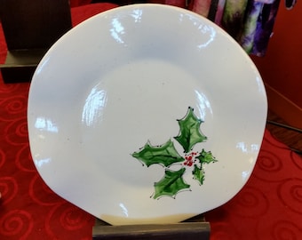 Holly Christmas Plate