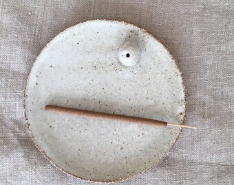 Handmade stoneware incense holder