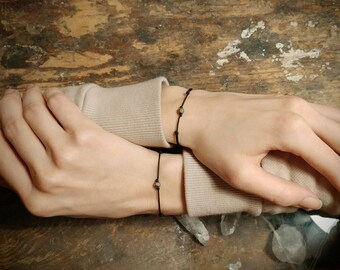Couples bracelet pyrite bracelets couple for her him matching bracelets his her gemstone bracelet couples gift valentine's Day minimalists