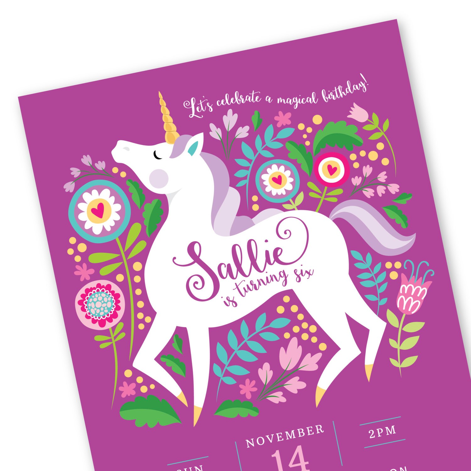 Unicorn Party Invitations Printable 5