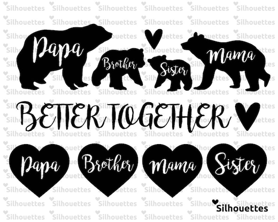 Free Free 252 Svg Bear Family Silhouette SVG PNG EPS DXF File