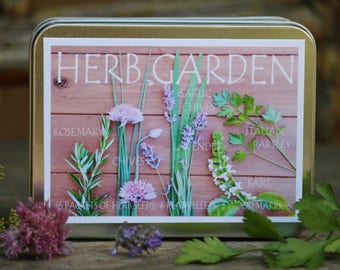 Herb Garden Kit Gardening gift kit organic herb seeds 6