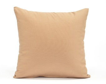 Solid Sand Beige Cushion, Throw Pillow Cover, Euro Sham Pillow Cover