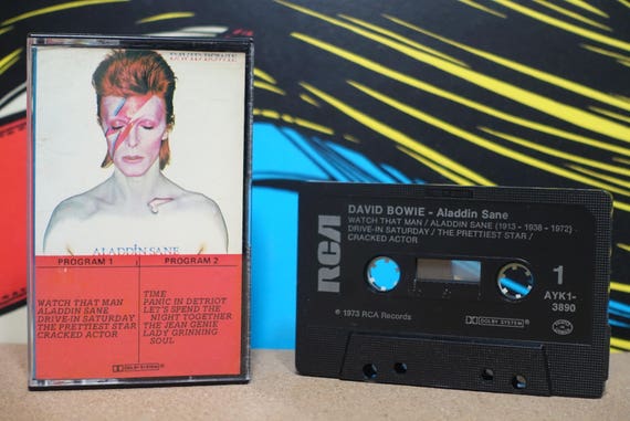 Aladdin Sane by David Bowie Vintage Cassette Tape