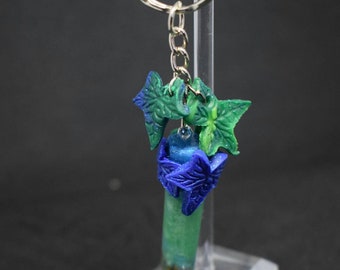 Blue & green fairy inspired crystal keychain