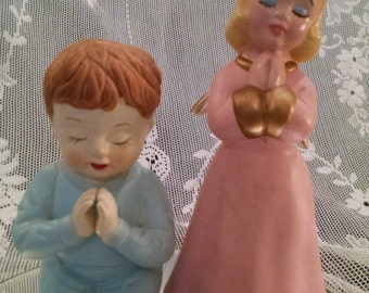 Sale Angel, Porcelain Angel girl,Praying angel, praying boy, vintage figurine, Vintage ceramic, Angel, Angel child, praying,girl angel