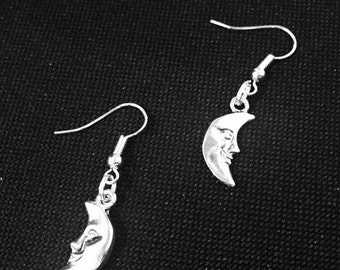 Man in the moon earrings