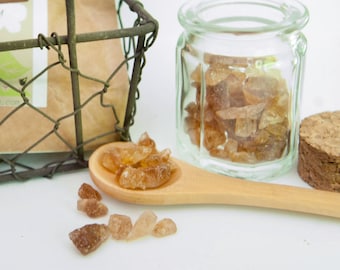 Amber Rock Sugar Crystals by the pound, sugar cubes alternative by The Tiny House Farm
