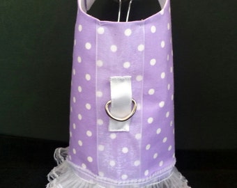 Purple Polka Dot Vest! Dog Vest, Dog Clothes, Dog Harness, Harness Vest, Pet Clothes