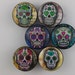 Set of 6 Sugar Skull Cabinet Knobs