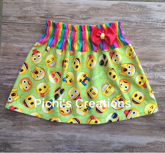 Emoji Skirt Skirt with Emojis Emoji Skirt for Girls Emoji
