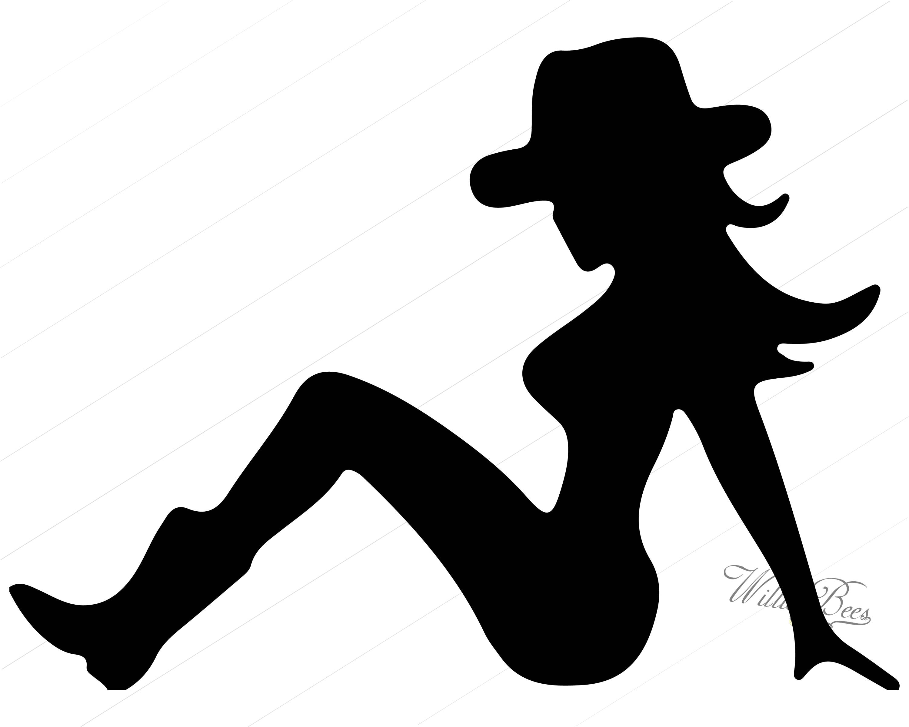 Naked Cowgirl Silhouette Clipart Sitting Cowgirl Cowgirl