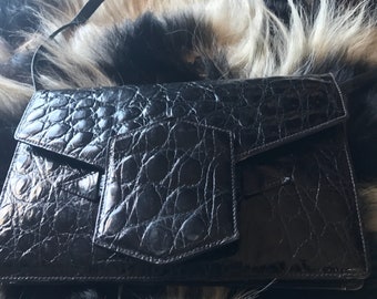 Genuine Crocodile Purse w/ Shoulder Strap