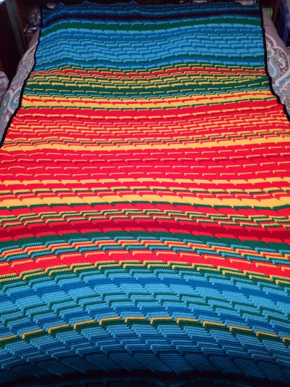 Aran Style Cable Patchwork Sampler Throw/Afghan/Blanket in ...