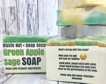 Organic Soap Seconds • 1 lb Mystery Bundle • 3 Bars Minimum Per Set • Vegan Options Available • Grab Bag • Soap Ends • Ugly Soaps •