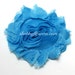 Mystic Blue Shabby Flowers - Wholesale Shabby Flowers - chiffon rose flower trim, shabby flower