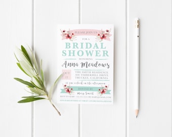 bridal shower invitation instant download bridal shower