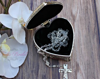 Beautiful Rosary with case! Necklace rosary! Rosary with clasp!