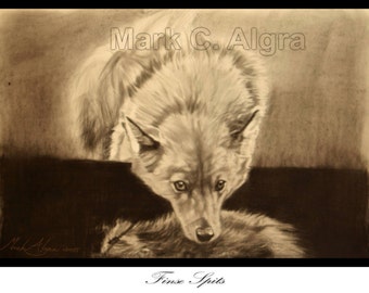 Artist trading card of drawing of Finse Spits