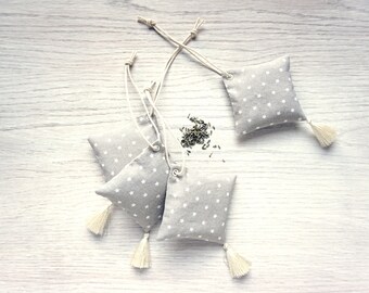 Lavender sachets, trio, one of a kind, handmade