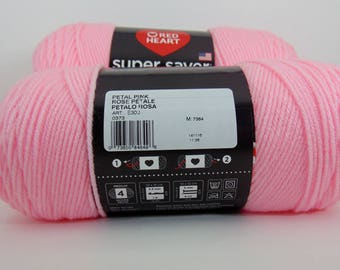 Petal Pink - Red Heart Super Saver yarn 100 % acrylic worsted weight - 1080