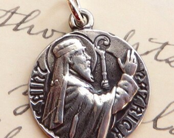 St Patrick Medal-Patron Ireland & protection from snakes-Antique Reproduction