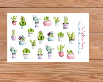 Cactus and Succulents - Planners - Diary - Stickers - Happy Planner - Erin Condren - Filofax etc