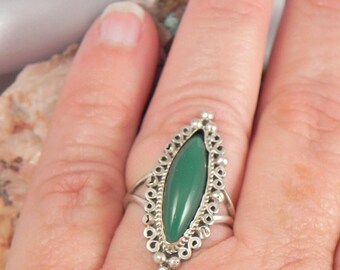 Malachite Sterling Ring