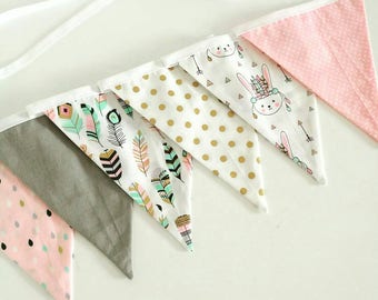 Fabric bunting / garland / nursery decor