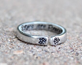 Sisters are Forever Ring, Stackable adjustable sister ring, best friend jewelry, best friend adjustable ring, best friend ring, sister ring