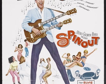 Spinout 1966 Elvis Presley musical movie poster reprint 19x12.5 inches