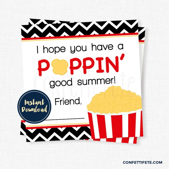 Have A Poppin Summer Free Printable