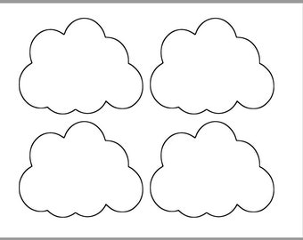 printable cloud template baby shower decor spring